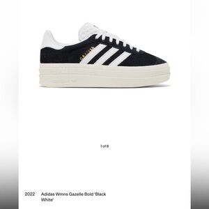 ADIDAS women’s Black / White Gazelle Bold Platform Sneakers - Women’s 6